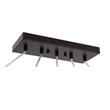 Woodbridge Lighting Alicia 5-Light Glass Linear Pendant in Walnut/Bronze/Opal