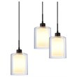 Woodbridge Lighting Alaina 5-Light Glass Chandelier in Bronze/Opal
