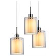 Woodbridge Lighting Alaina 5-Light Glass Chandelier in Chrome/Off White
