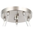 Woodbridge Lighting Alaina 5-Light Glass Chandelier in Chrome/Off White