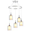 Woodbridge Lighting Alaina 5-Light Glass Chandelier in Chrome/Opal