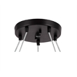 Woodbridge Lighting Alaina 5-Light Glass Chandelier in Chrome/Bronze/Off White