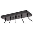 Woodbridge Lighting Alaina 5-Light Glass Linear Pendant in Bronze/Opal