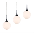 Woodbridge Lighting Alicia 5-Light Glass Linear Pendant in Chrome/Nickel/Opal