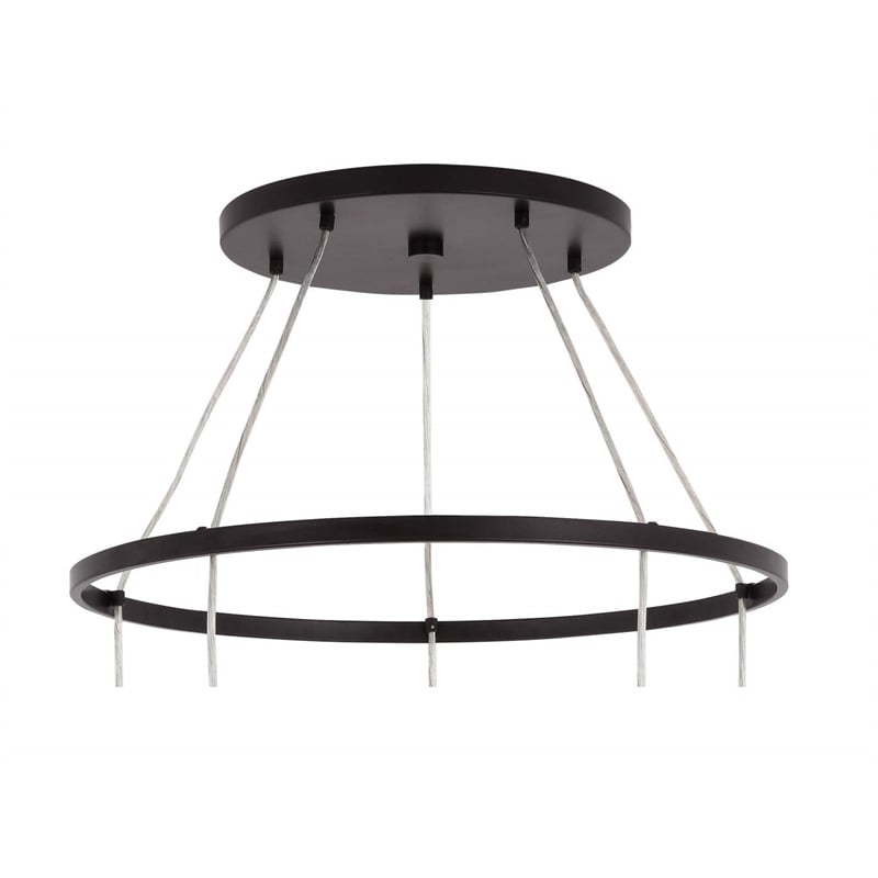 Woodbridge Lighting Alicia 5-Light Glass Chandelier in Chrome/Bronze/Opal