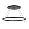 Woodbridge Lighting Alicia 5-Light Glass Chandelier in Walnut/Bronze/Opal