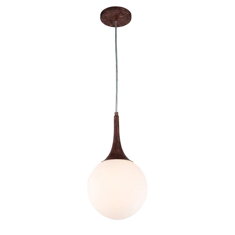 Woodbridge Lighting Art Glass 1-Light Mini-Pendant in Hiatus/Metallic Bronze