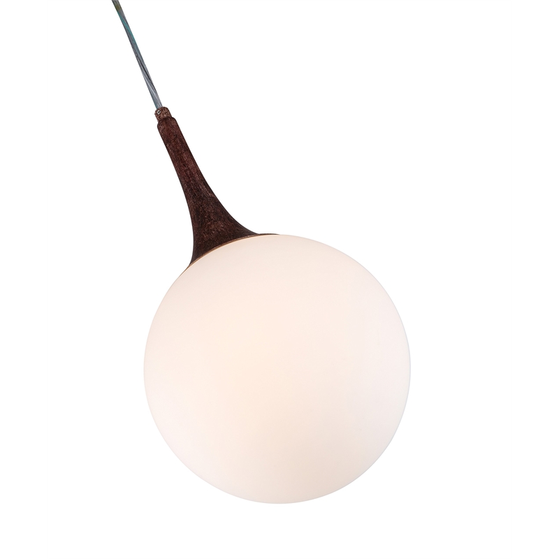 Woodbridge Lighting Art Glass 1-Light Mini-Pendant in Hiatus/Metallic Bronze