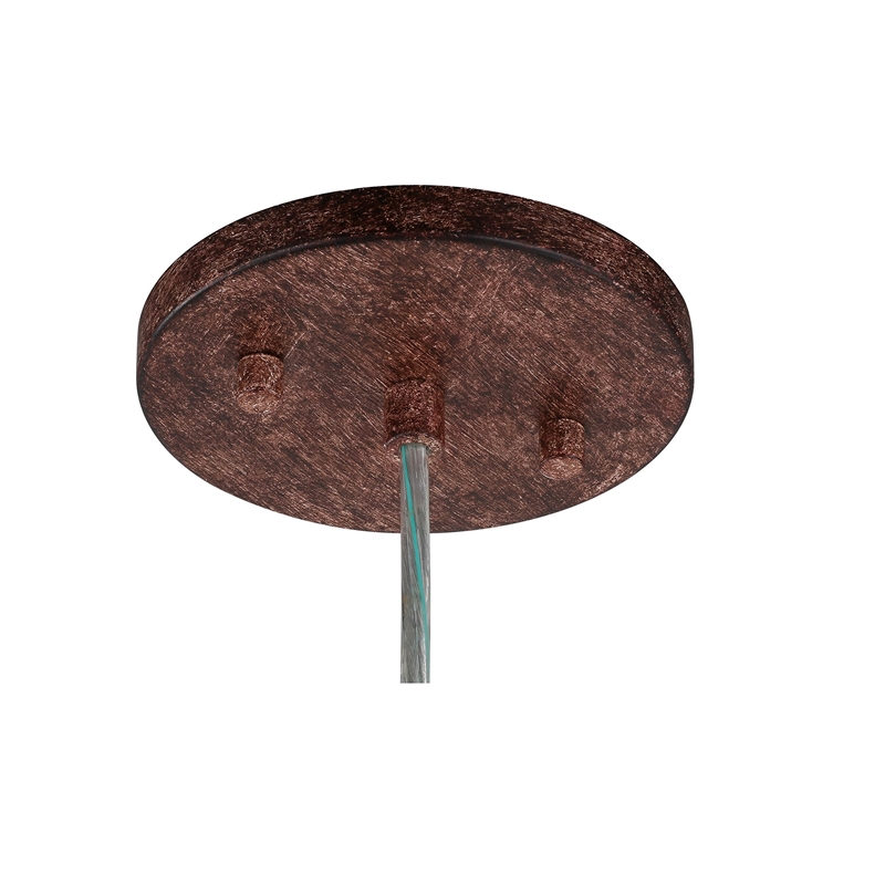 Woodbridge Lighting Art Glass 1-Light Mini-Pendant in Hiatus/Metallic Bronze