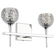 Woodbridge Lighting Bristol 2-Light Glass Bath Light in Chrome/Mercury Crystal