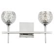 Woodbridge Lighting Bristol 2-Light Glass Bath Light in Chrome/Mercury Crystal