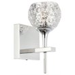 Woodbridge Lighting Bristol 1-Light Glass Bath/Wall Light in Chrome/Mercury