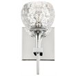 Woodbridge Lighting Bristol 1-Light Glass Bath/Wall Light in Chrome/Mercury