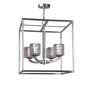 Woodbridge Lighting Art Glass 1-Light Mini-Pendant in Hiatus/Satin Nickel