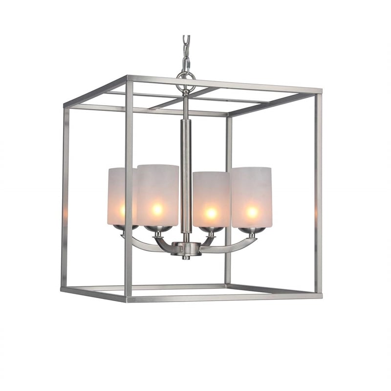Woodbridge Lighting Art Glass 1-Light Mini-Pendant in Matte/Satin Nickel
