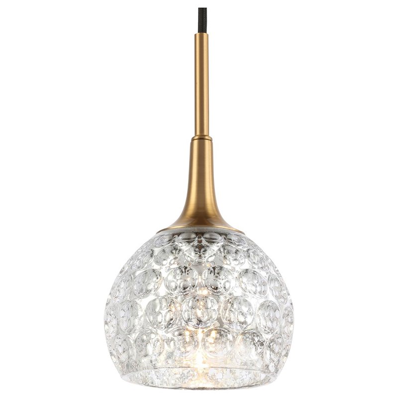Woodbridge Lighting Bristol 1Lt Glass Mini-Pendant in Brass/Bronze/Mercury