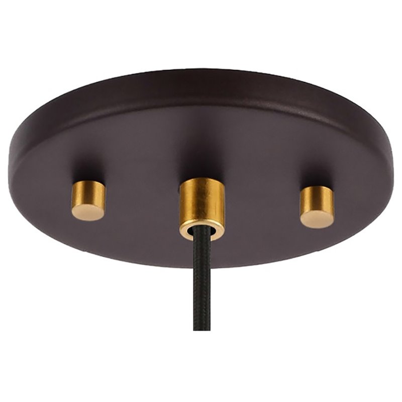 Woodbridge Lighting Bristol 1Lt Glass Mini-Pendant in Brass/Bronze/Mercury