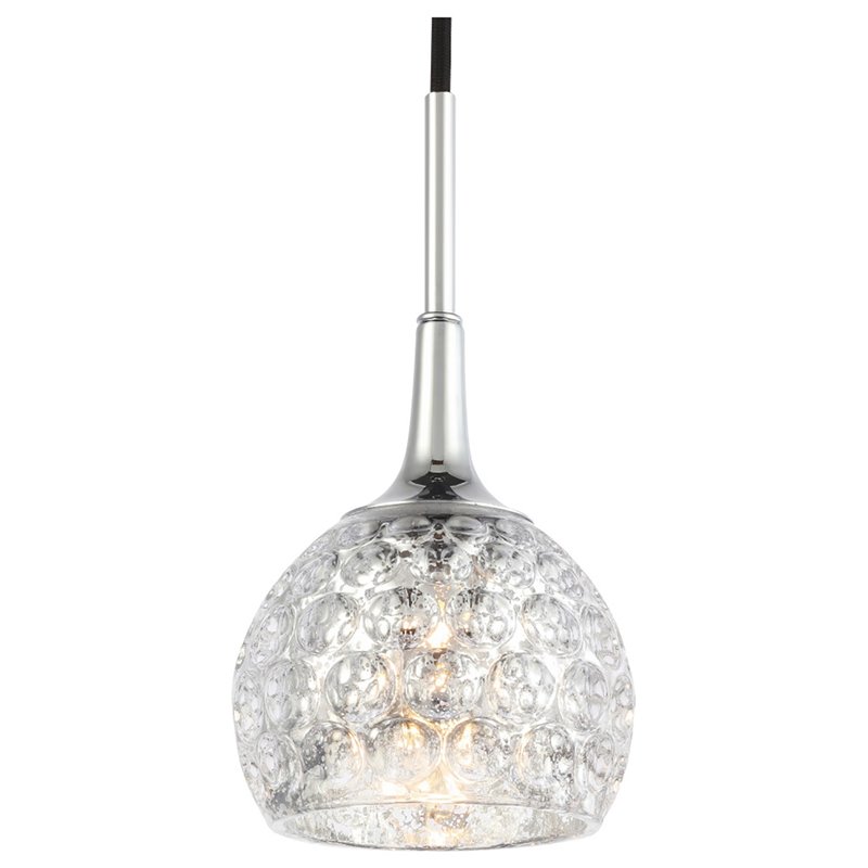 Woodbridge Lighting Bristol 1Lt Glass Mini-Pendant in Chrome/Bronze/Mercury