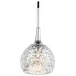 Woodbridge Lighting Bristol 1Lt Glass Mini-Pendant in Chrome/Bronze/Mercury