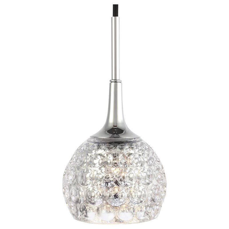 Woodbridge Lighting Bristol 1Lt Glass Mini-Pendant in Chrome/Bronze/Mercury