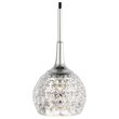 Woodbridge Lighting Bristol 1Lt Glass Mini-Pendant in Chrome/Bronze/Mercury