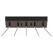 Woodbridge Lighting Austin 5-Light Glass Linear Pendant in Chrome/Bronze/Clear