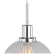 Woodbridge Lighting Austin 1-Light Glass Mini-Pendant in Chrome/Clear Seedy