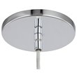 Woodbridge Lighting Austin 1-Light Glass Mini-Pendant in Chrome/Clear Seedy