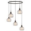 Woodbridge Lighting Austin 5-Light Glass Chandelier in Bronze/Clear Seedy