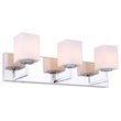 Woodbridge Lighting Candice 3Lt Glass Bath Light in Chrome/Opal Square