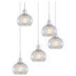 Woodbridge Lighting Austin 5-Light Glass Chandelier in Chrome/Clear Seedy