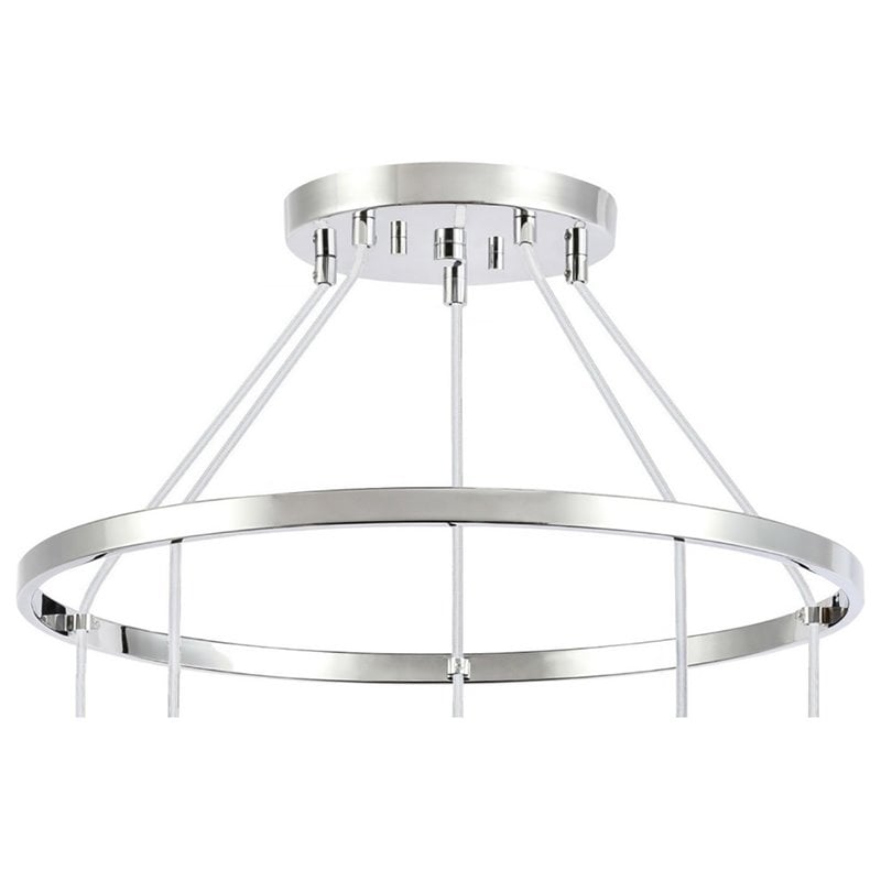 Woodbridge Lighting Austin 5-Light Glass Chandelier in Chrome/Clear Seedy