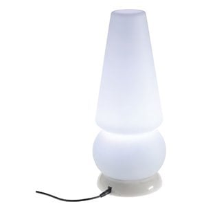 woodbridge lighting baby marge 1-light plastic led table lamp in white