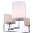 Woodbridge Lighting Candice 2Lt Glass Bath Light in Chrome/Opal Square