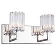 Woodbridge Lighting Candice 2Lt Glass Bath Light in Chrome/Swizzle Stick