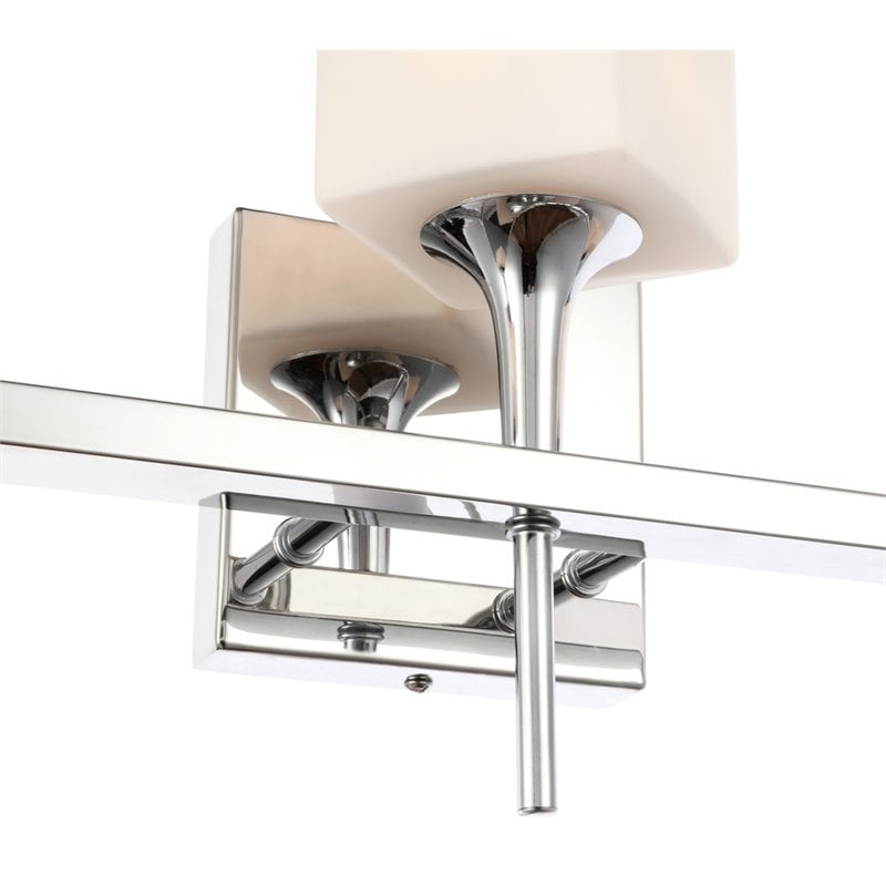 Woodbridge Lighting Chelsea 3Lt Glass Bath Light in Chrome/Opal