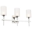 Woodbridge Lighting Chelsea 3Lt Glass Bath Light in Chrome/Sand Blasted