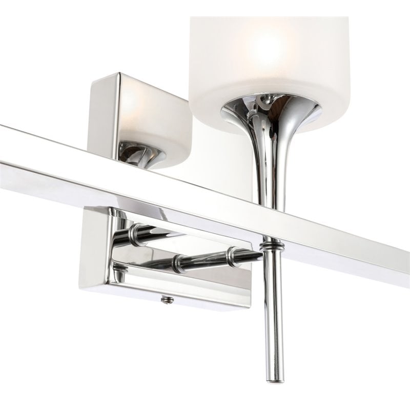 Woodbridge Lighting Chelsea 3Lt Glass Bath Light in Chrome/Sand Blasted