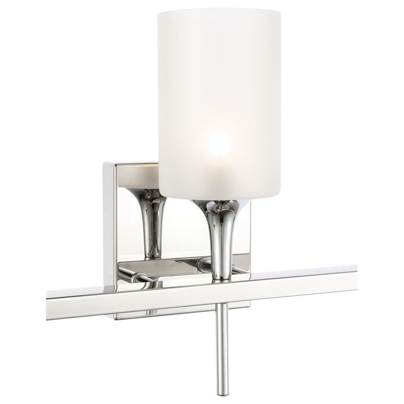 Woodbridge Lighting Chelsea 3Lt Glass Bath Light in Chrome/Sand Blasted