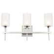 Woodbridge Lighting Chelsea 3Lt Glass Bath Light in Chrome/Sand Blasted