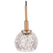 Woodbridge Lighting Elise 1-Light Glass Mini-Pendant in Brass/Bronze/Mercury