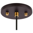 Woodbridge Lighting Elise 1-Light Glass Mini-Pendant in Brass/Bronze/Mercury