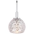 Woodbridge Lighting Elise 1-Light Glass Mini-Pendant in Chrome/Bronze/Mercury