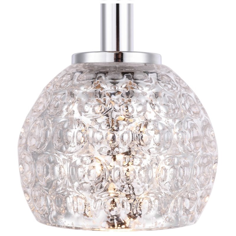 Woodbridge Lighting Elise 1-Light Glass Mini-Pendant in Chrome/Bronze/Mercury