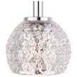 Woodbridge Lighting Elise 1-Light Glass Mini-Pendant in Chrome/Bronze/Mercury