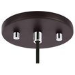 Woodbridge Lighting Elise 1-Light Glass Mini-Pendant in Chrome/Bronze/Mercury