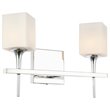 Woodbridge Lighting Chelsea 2Lt Glass Bath Light in Chrome/Opal