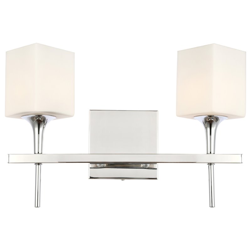 Woodbridge Lighting Chelsea 2Lt Glass Bath Light in Chrome/Opal