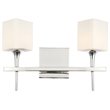 Woodbridge Lighting Chelsea 2Lt Glass Bath Light in Chrome/Opal