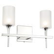 Woodbridge Lighting Chelsea 2Lt Glass Bath Light in Chrome/Sand Blasted